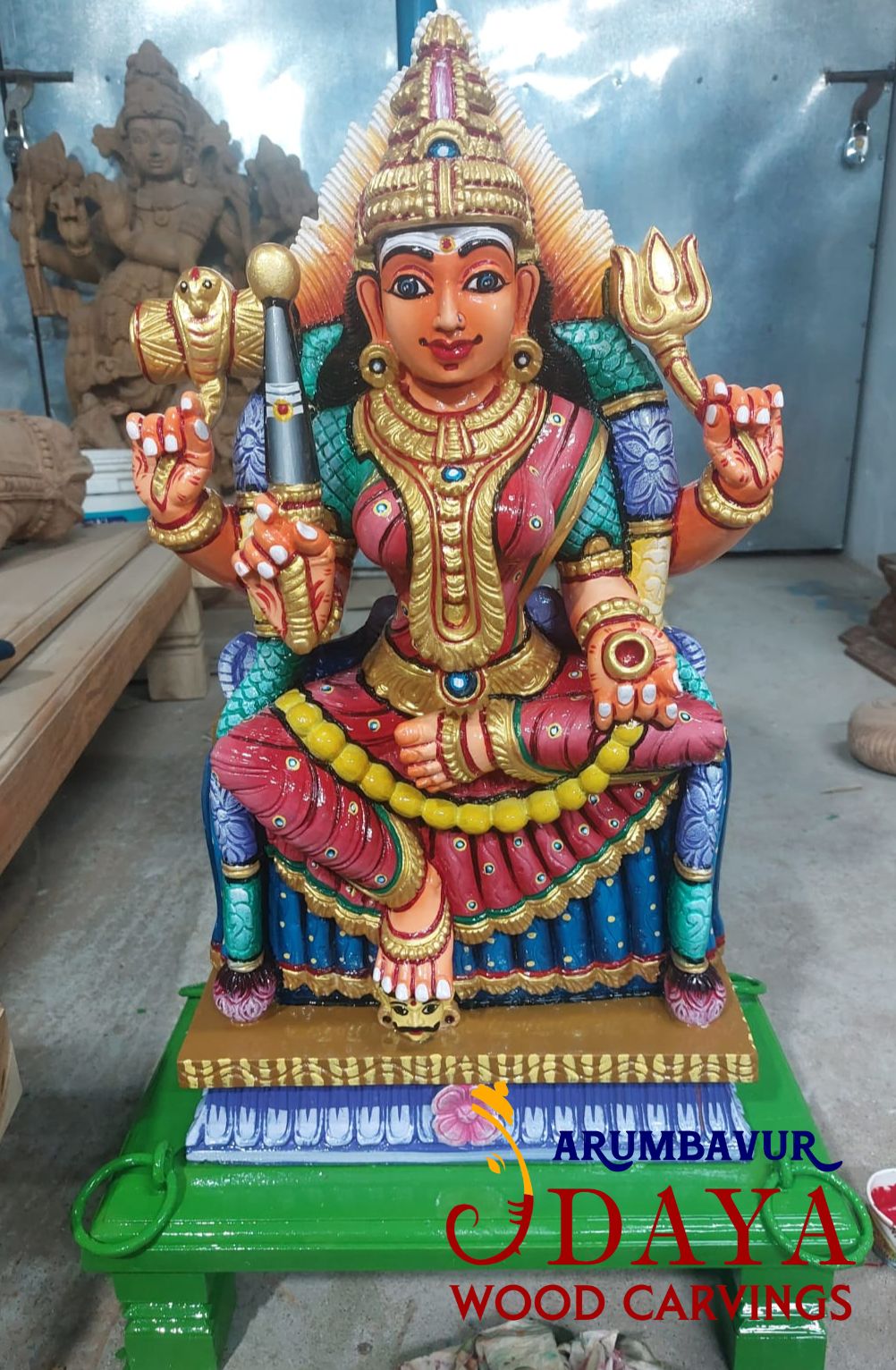 mariamman-wooden-statue